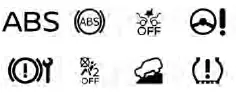 Nissan Pathfinder. Warning & Indicator Lights (Yellow)