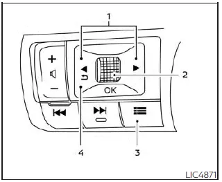 Nissan Pathfinder. Vehicle information display 7 inch (18 cm) Type A