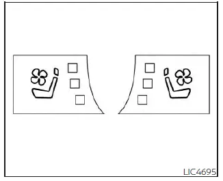 Nissan Pathfinder. Climate controlled seat switches