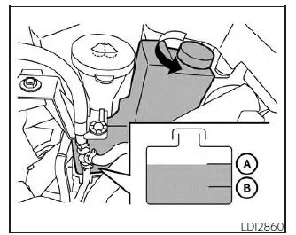 Nissan Pathfinder. Checking engine coolant level