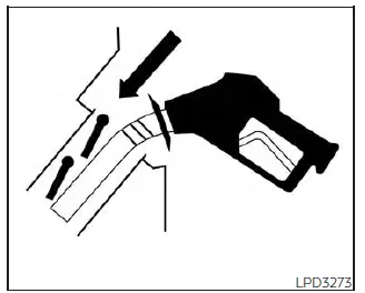 Nissan Pathfinder. Fuel-filler door