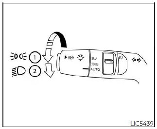 Nissan Pathfinder. Headlight and turn signal switchHeadlight and turn signal switch