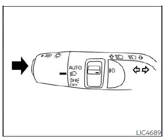 Nissan Pathfinder. Headlight and turn signal switchHeadlight and turn signal switch