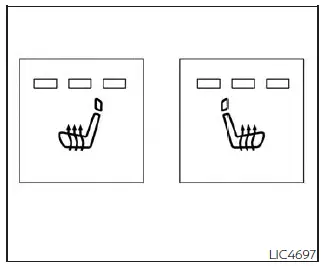 Nissan Pathfinder. Heated 2nd row seat switches