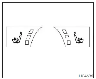 Nissan Pathfinder. Heated seat switches