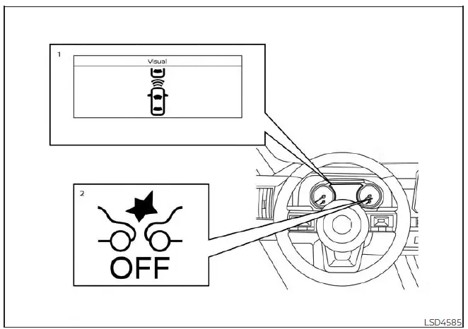 Nissan Pathfinder. Intelligent Forward Collision Warning (I-FCW)