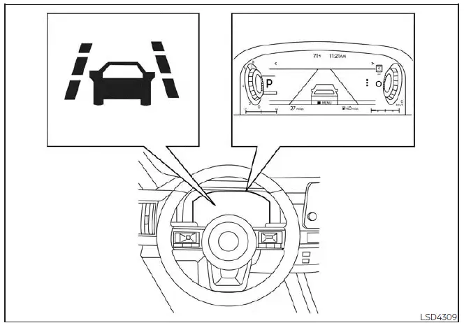 Nissan Pathfinder. Lane Departure Warning (LDW)