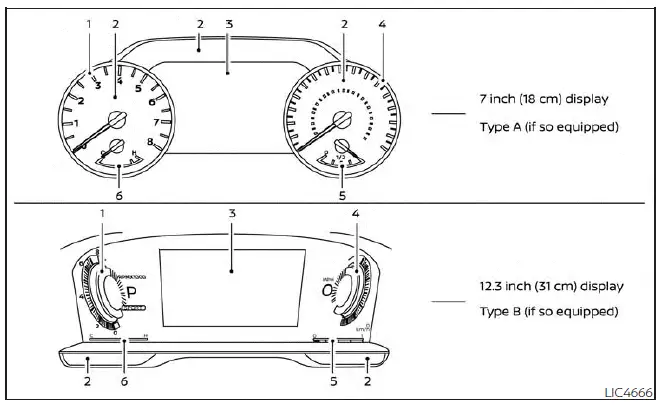 Nissan Pathfinder. Meters and gauges