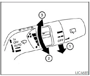 Nissan Pathfinder. Wiper and washer switch
