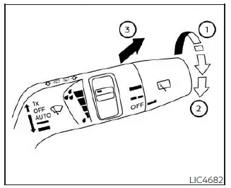 Nissan Pathfinder. Wiper and washer switch