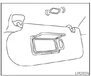 Nissan Pathfinder. Sun visors