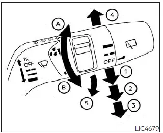 Nissan Pathfinder. Wiper and washer switch