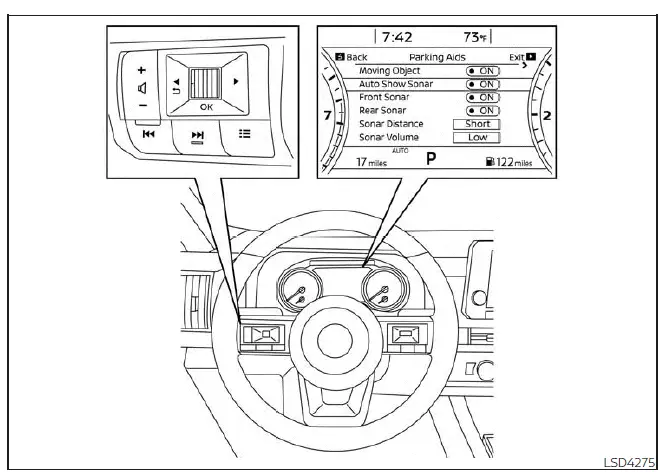 Nissan Pathfinder. Front and Rear Sonar System