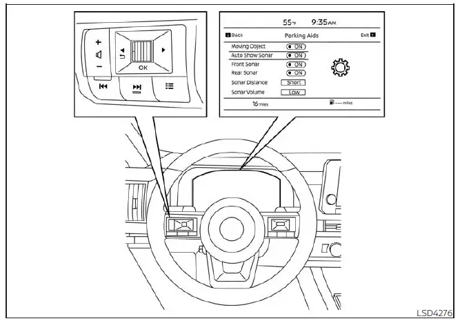 Nissan Pathfinder. Front and Rear Sonar System