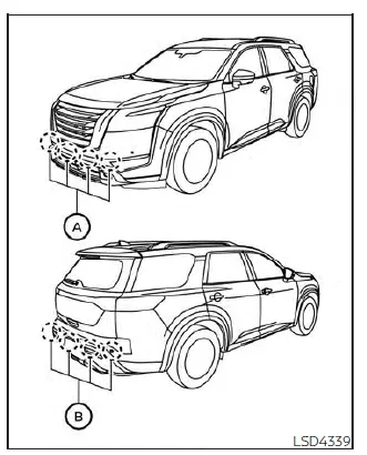 Nissan Pathfinder. Front and Rear Sonar System