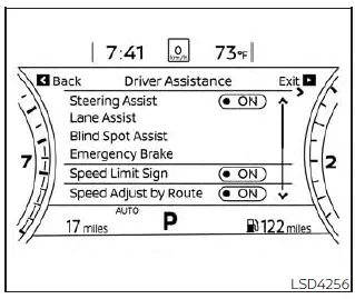 Nissan Pathfinder. Traffic Sign Recognition (TSR)