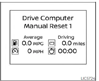 Nissan Pathfinder. Vehicle information display 7 inch (18 cm) Type A